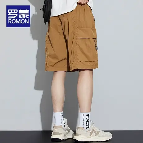 罗蒙男士休闲短裤夏季薄款2025新款宽松五分裤百搭透气工装裤子男图片