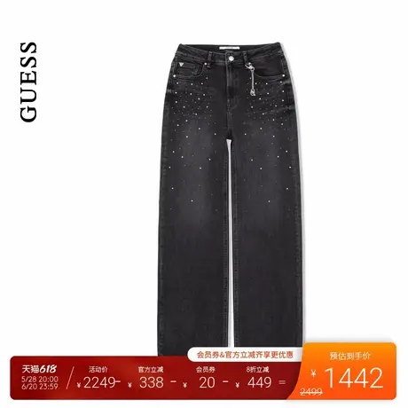 GUESS女士时尚潮流百搭经典水洗直筒牛仔裤-YO3D5115商品大图