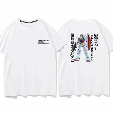 秀洛机动战士高达T恤男日系卡通动漫周边短袖女秋季二次元痛衣服图片