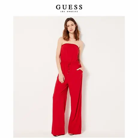 GUESS宽松阔腿裤薄款女士纯欲性感无袖连体裤-Q91D07R02F3图片