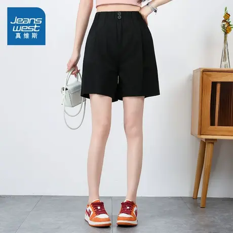 G8真维斯2025夏季新款时尚休闲女装直筒短裤百搭户外女士裤子潮商品大图