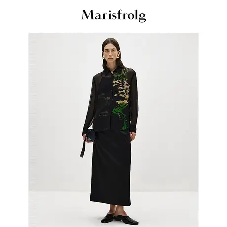 【郁金香系列】玛丝菲尔春季桑蚕丝休闲上衣t恤衬衫女图片