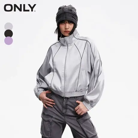 ONLY奥莱夏季时尚明线装饰插肩袖宽松短款外套女商品大图