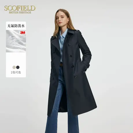 【防泼水】Scofield女装英伦休闲通勤风衣可调节腰带2025春季新品商品大图