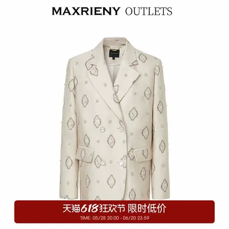 【奥莱】MAXRIENY新中式提花廓形西装宽松外套女气质感商品大图