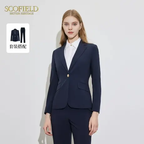 Scofield女装OL通勤小西装一粒扣商务外套套装秋季西装商品大图
