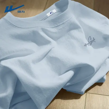 回力男士短袖t恤纯棉宽松透气休闲半袖男款今年流行高级感上衣男D商品大图