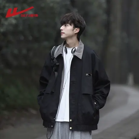 回力棒球服外套男士春秋2025年新款潮牌男生初秋工装冲锋上衣夹克图片