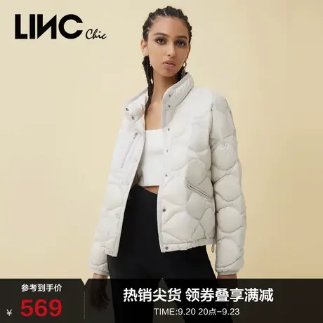 LINCCHIC金羽杰羽绒服女轻薄短款羽绒服女冬季夹克外套Y21801143商品大图