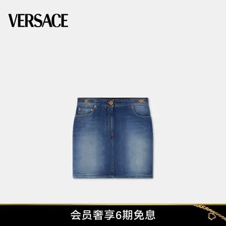 【甄选礼物】VERSACE/范思哲 女士Medusa '95美杜莎丹宁迷你裙图片