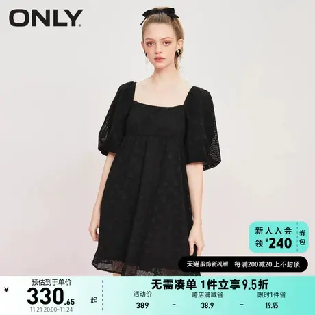 ONLY奥莱夏季潮流高腰方领泡泡袖短款连衣裙女商品大图