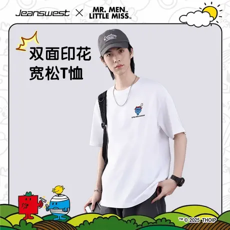 真维斯X奇先生妙小姐联名男女同款上衣2025夏季新款美式短袖T恤E8商品大图