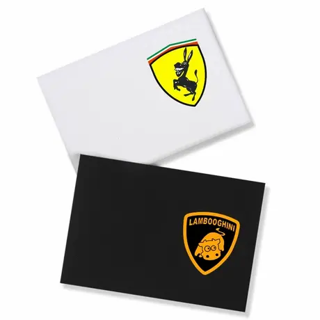 秀洛恶搞车标兰博基牛法拉驴打底衫半袖宽松上衣服纯棉短袖T恤男商品大图