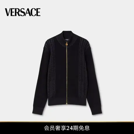 【早秋新品】VERSACE/范思哲 男士Medusa提花拉链针织套头衫商品大图