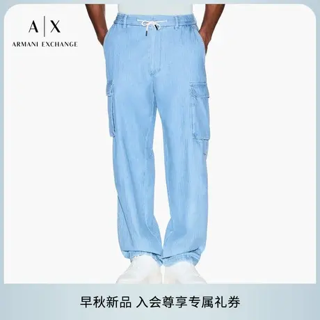 ARMANI EXCHANGE/阿玛尼2025早秋新款男士全棉宽松直筒工装裤官方商品大图
