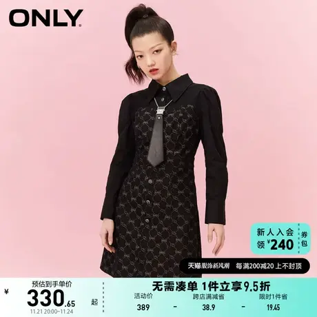 ONLY奥莱夏季时尚潮流休闲牛仔短款衬衫连衣裙女图片