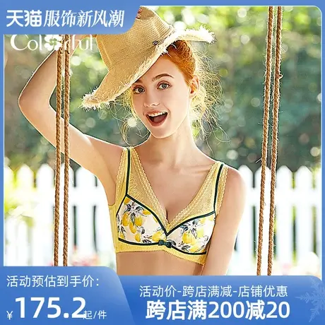 Colorful/多彩多姿内衣女聚拢小胸中厚杯有钢圈美背文胸C6868图片