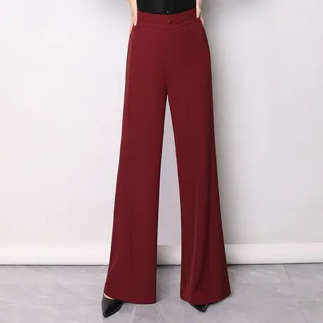 高腰微喇裤女2025夏季新款冰丝阔腿裤裙宽松显瘦休闲裤拖地长裤子商品大图