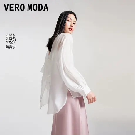Vero Moda奥莱衬衫女春夏新款休闲百搭时尚宽松罩衫莱赛尔上衣商品大图