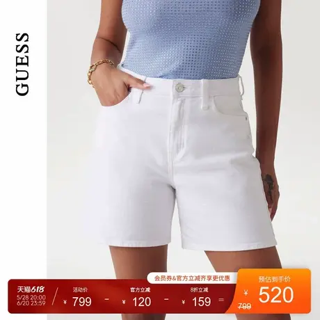 GUESS25年新款夏季女士通勤简约百搭直通水洗牛仔裤-W5GD1AD4T50商品大图