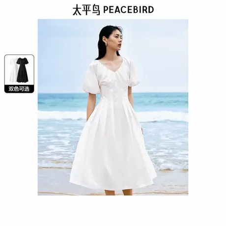 【来了就好】太平鸟法式优雅连衣裙图片