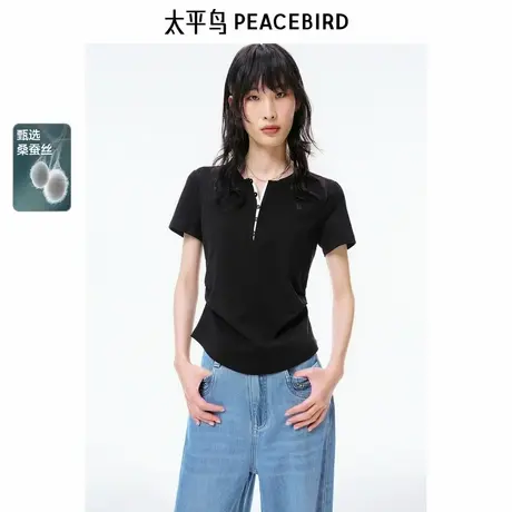 太平鸟短袖T恤图片