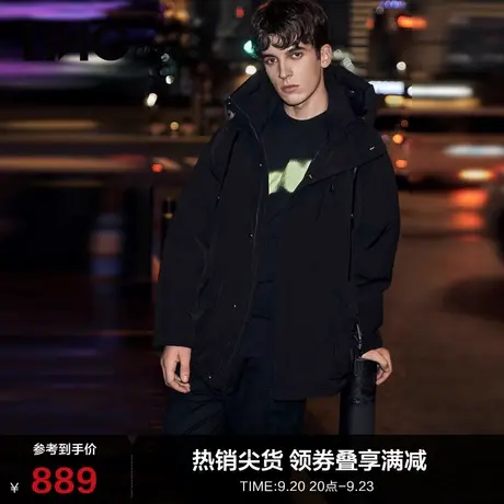 LINCCHIC金羽杰羽绒服男潮酷短款羽绒服男士冬季外套2045210图片