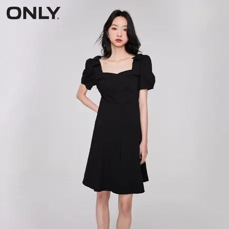 【买5免1】ONLY奥莱夏季新款时尚可爱蝴蝶结名媛风修身连衣裙女商品大图