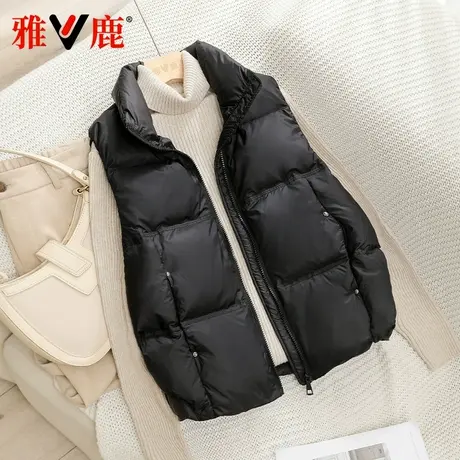 雅鹿官方正品2024新款羽绒马甲女背心韩版时尚简约流行短款外套潮商品大图