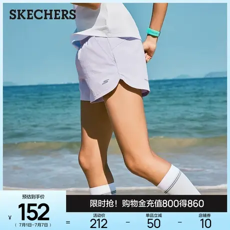 斯凯奇2025年新款夏季女款运动短裤吸湿速干舒适透气五分裤休闲裤商品大图