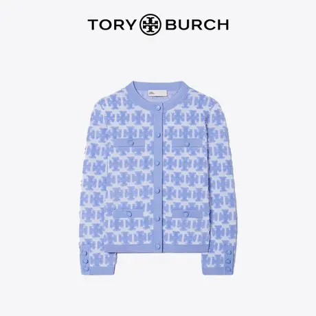 【限时礼遇】TORY BURCH 汤丽柏琦 双T LOGO圆领开衫上衣 157538商品大图