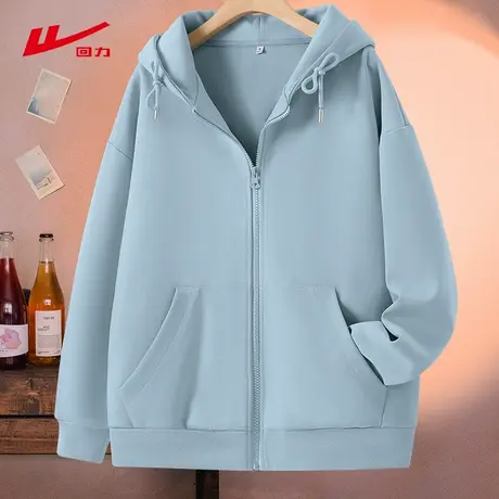 回力连帽卫衣女2025新款春秋款胖mm大码女装宽松设计感小众上衣女商品大图