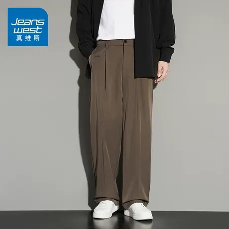 KZ真维斯港风潮牌ins垂坠感休闲长裤男士西裤vibe风男裤子春秋季图片