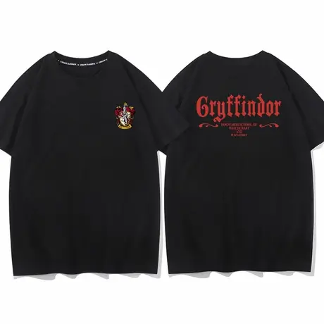哈利衣服波特魔法学院风短袖T恤男女蛇院狮院四院纯棉宽松半袖商品大图