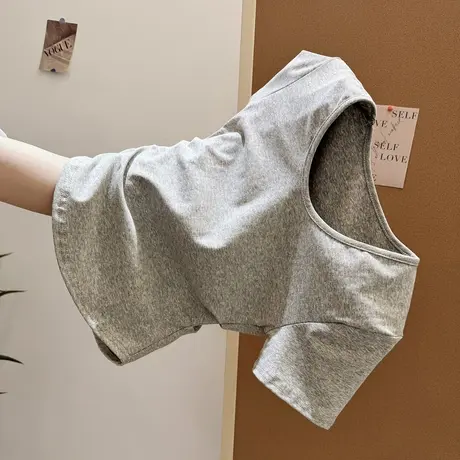 chic甜辣妹褶皱收腰短袖T恤女夏季短款小个子修身V领正肩半袖上衣商品大图