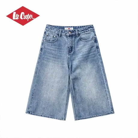 Lee Cooper/李库珀 宽松阔腿牛仔中裤女款夏季潮流复古工装五分裤商品大图