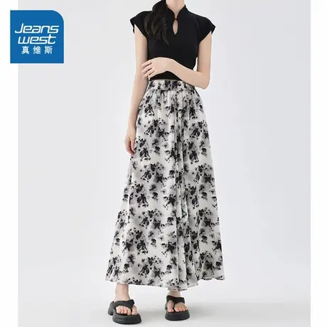 LE真维斯女装长裤2025夏季新款宽松透气直筒显瘦百搭休闲裤商品大图