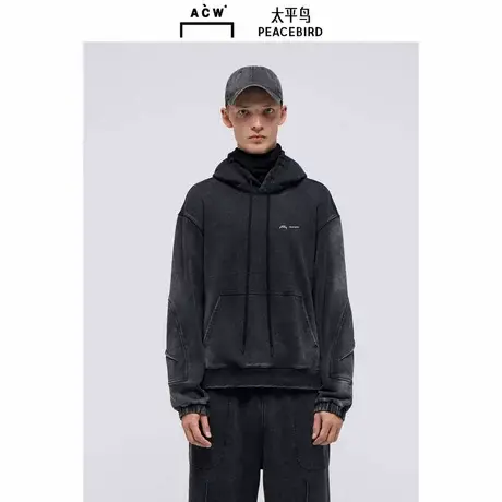 【商场同款】ACW联名太平鸟男装卫衣宽松连帽开衫潮 B2CRE4412商品大图