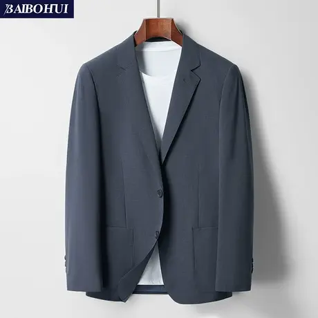春夏季薄款西服外套男士商务职业工装百搭休闲小西装上衣纯色单西商品大图
