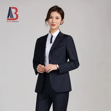 BAROMON/培罗蒙2025秋季新款女士羊毛西服套装修身上班西装职业装图片