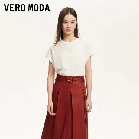 Vero ModaT恤女2025夏季新款纯色圆领宽松短袖T恤325201025商品大图