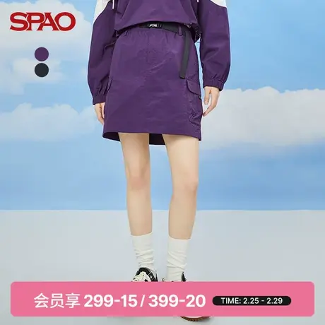 SPAO女士半身裙夏季新款工装短款半身裙SPWMC23S48图片