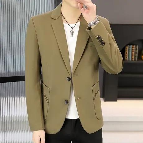 男士小西装韩版休闲潮流男装单西上衣青年春秋季百搭高端西服外套商品大图