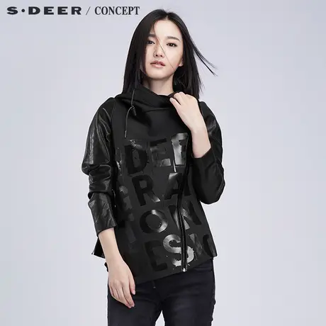 sdeer圣迪奥酷帅街头字母印花斜襟外套S16382201图片