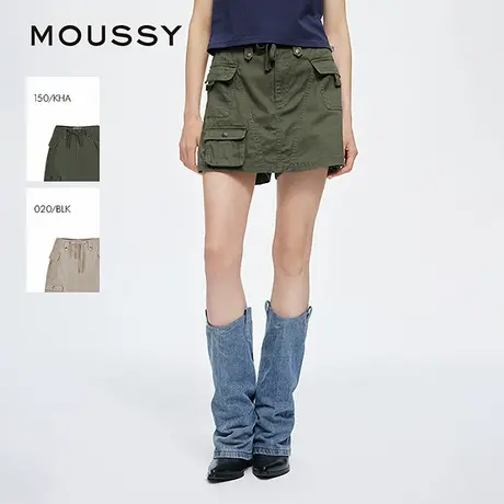 MOUSSY 2025夏季新品流浪工装系带裙裤短款休闲裤女028ISZ31-0761图片