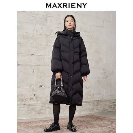 MAXRIENY白鸭绒面包服外套女冬季塑身羽绒服商品大图