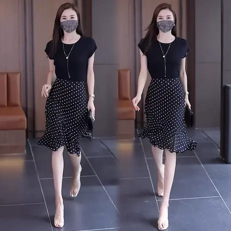 拉夏贝尔小个子通勤中长裙女2025高腰显瘦新款半身气质修身包臀裙商品大图