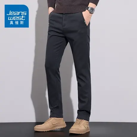 KZ真维斯高端商务休闲长裤男士修身小脚西裤男裤子春秋季2025新款商品大图