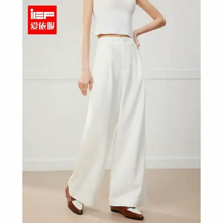 IEF/爱依服2025夏季新款韩版简约纯色休闲百搭宽松显瘦百搭阔腿裤图片