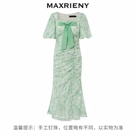 【奥莱】MAXRIENY连衣裙田园裙子泡泡袖茶歇裙商品大图